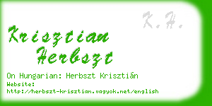 krisztian herbszt business card